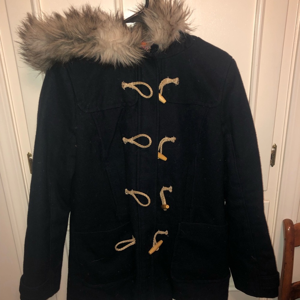 wool coat with hood